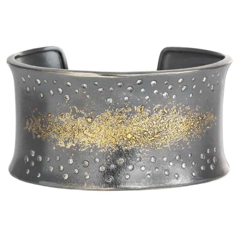 Trending Jewelry Now At Unbeatable Prices Breezy Bop Cuff - 22k Gold Dust, Oxidized Argentium Silver + Reclaimed Diamonds Trending Jewelry Now At Unbeatable Prices Breezy Bop Cuff - 22k Gold Dust, Oxidized Argentium Silver + Reclaimed Diamonds