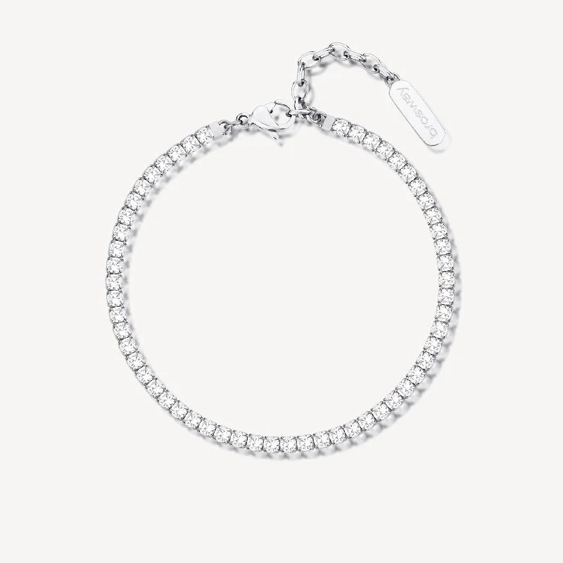 Shine Bright With Our Special Jewelry Promotions Cubic Zirconia Tennis Bracelet in Stainless Steel Shine Bright With Our Special Jewelry Promotions Cubic Zirconia Tennis Bracelet in Stainless Steel