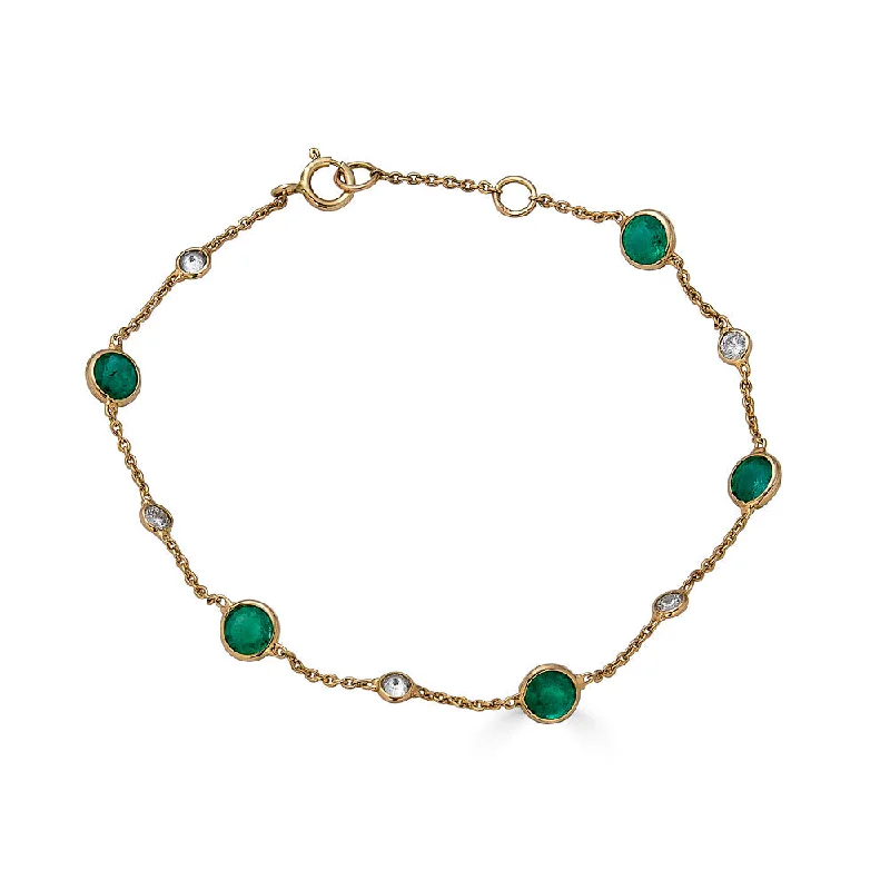 Timeless Jewelry, Timeless Savings – Don't Wait Emerald Bezel Diamond Bracelet