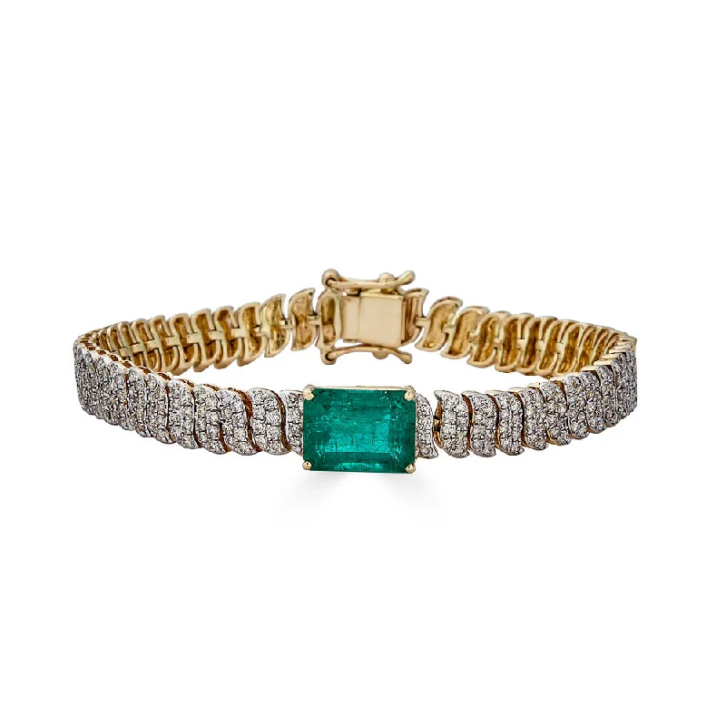 Fashion-Forward Jewelry At Incredible Prices Emerald Stone Diamond Bracelet