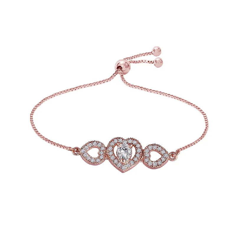 Shop Stylish Jewelry Now And Save Big Etnico Rhodium-Plated Pull Chain Bracelet (Women) - ADB164RG Shop Stylish Jewelry Now And Save Big Etnico Rhodium-Plated Pull Chain Bracelet (Women) - ADB164RG