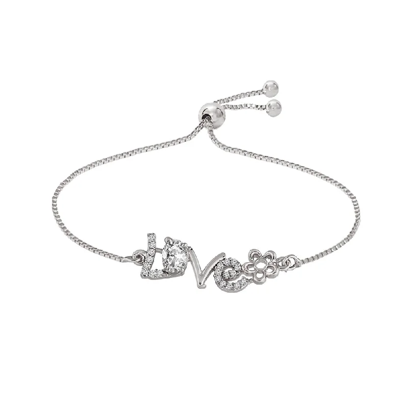 Elegant Jewelry, Exclusive Prices – Shop Now Etnico Rhodium-Plated Pull Chain Bracelet (Women) - ADB165S Elegant Jewelry, Exclusive Prices – Shop Now Etnico Rhodium-Plated Pull Chain Bracelet (Women) - ADB165S