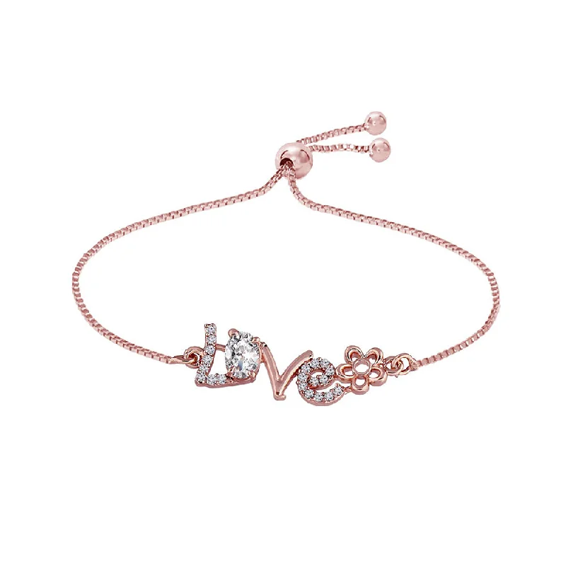 Personalized Jewelry Sale – Meaningful Gifts At Great Prices Etnico Rose Gold-Plated Pull Chain Bracelet (Women) - ADB165RG Personalized Jewelry Sale – Meaningful Gifts At Great Prices Etnico Rose Gold-Plated Pull Chain Bracelet (Women) - ADB165RG