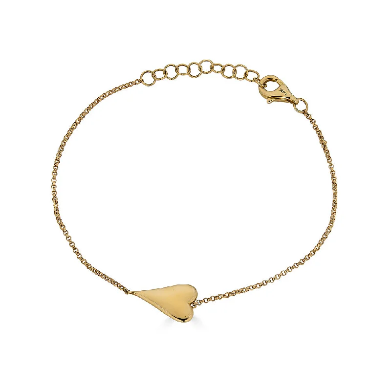 Eco-Friendly Sustainable Jewelry For Conscious Buyers Gold Heart Pendant Bracelet