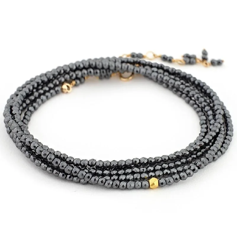 High-End Sparkle, Low-End Prices – Jewelry Sale Live Hematite Wrap Bracelet - Necklace - 18k Gold + Hematite High-End Sparkle, Low-End Prices – Jewelry Sale Live Hematite Wrap Bracelet - Necklace - 18k Gold + Hematite