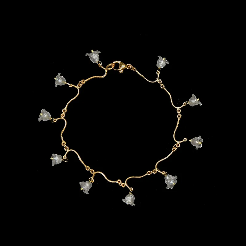 Trendy Minimalist Jewelry For Everyday Wear Fine Lily of the Valley Bracelet