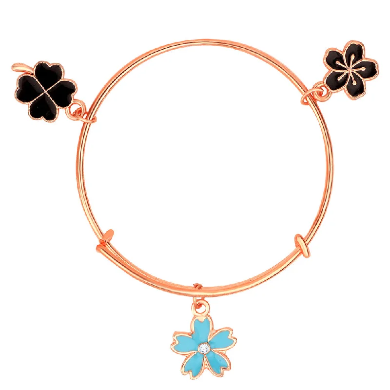 Don't Miss Out – Shop Elegant Jewelry For Less Mahi 3 Floral Enamel Work Charms Bracelet with Rose Gold Plated for Girls (BRK1100842Z) Don't Miss Out – Shop Elegant Jewelry For Less Mahi 3 Floral Enamel Work Charms Bracelet with Rose Gold Plated for Girls (BRK1100842Z)