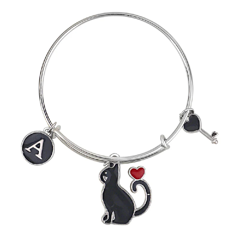 Modern Jewelry At Exclusive Discounts – Shop Today Mahi A Letter Cat & Lock Shaped Rhodium Plated Enamel Work Charms Kids Bracelets for Kids (BRK1101001R) Modern Jewelry At Exclusive Discounts – Shop Today Mahi A Letter Cat & Lock Shaped Rhodium Plated Enamel Work Charms Kids Bracelets for Kids (BRK1101001R)