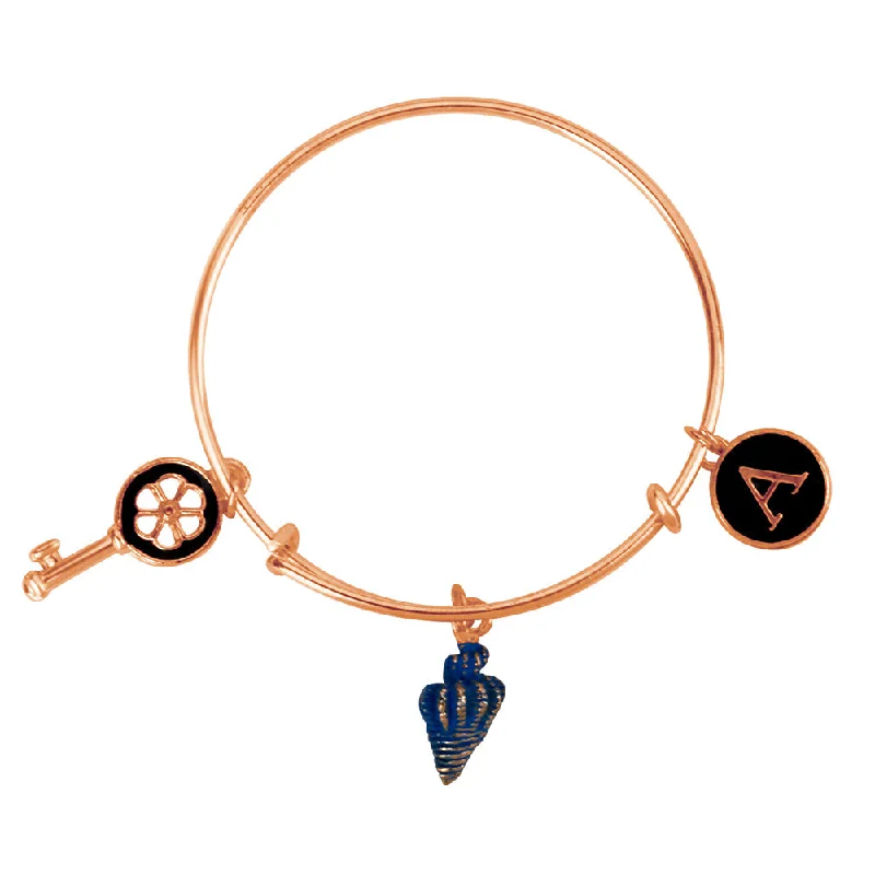 Affordable Luxury Jewelry For Every Occasion Mahi A Letter Lock & Shell Shaped Rose Gold Plated Enamel Work Charms Kids Bracelets for Kids (BRK1100974Z) Affordable Luxury Jewelry For Every Occasion Mahi A Letter Lock & Shell Shaped Rose Gold Plated Enamel Work Charms Kids Bracelets for Kids (BRK1100974Z)