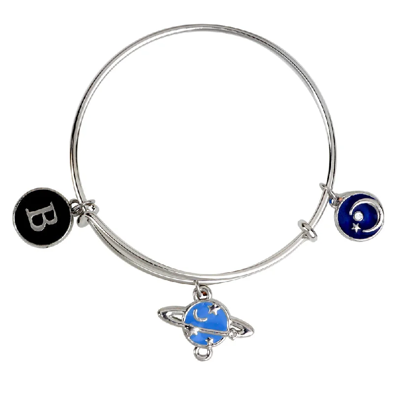 Affordable Luxury Jewelry For Every Occasion Mahi B Letter & Moon Shaped Rhodium Plated Enamel Work Charms Kids Bracelets for Kids (BRK1100991R) Affordable Luxury Jewelry For Every Occasion Mahi B Letter & Moon Shaped Rhodium Plated Enamel Work Charms Kids Bracelets for Kids (BRK1100991R)