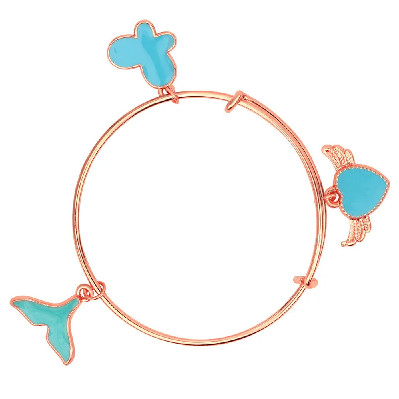 Luxury Jewelry Now At Special Promotional Rates Mahi Butterfly & Heartwings Shaped Rose Gold Plated Enamel Work Charms Kids Bracelets for Girls (BRK1100825Z) Luxury Jewelry Now At Special Promotional Rates Mahi Butterfly & Heartwings Shaped Rose Gold Plated Enamel Work Charms Kids Bracelets for Girls (BRK1100825Z)