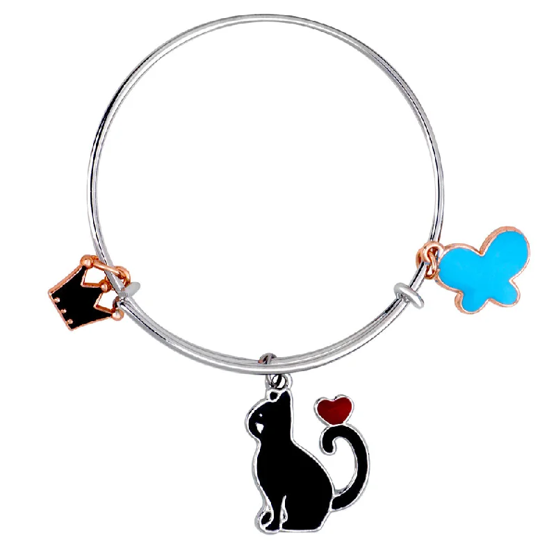 The Perfect Jewelry Piece At The Perfect Price Mahi Butterfly King & Cat Shaped Enamel Work Charms Kids Bracelets for Girls (BRK1100955M) The Perfect Jewelry Piece At The Perfect Price Mahi Butterfly King & Cat Shaped Enamel Work Charms Kids Bracelets for Girls (BRK1100955M)