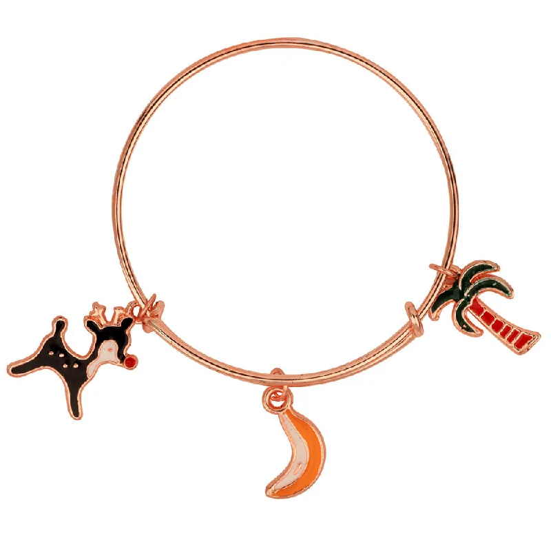 Jewelry Clearance Event – Stock Up Before It's Over Mahi Coconut Tree, Banana & Dog Shaped Rose Gold Plated Enamel Work Charms Bracelet for Kids (BRK1100862Z) Jewelry Clearance Event – Stock Up Before It's Over Mahi Coconut Tree, Banana & Dog Shaped Rose Gold Plated Enamel Work Charms Bracelet for Kids (BRK1100862Z)