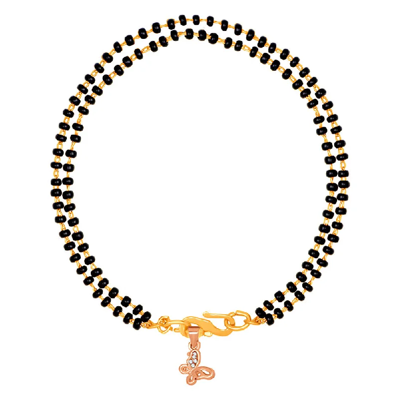 Chic, Trendy, And Affordable Jewelry Sale Mahi Dual Chain Butterfly Charm Mangalsutra Bracelet with Beads and Crystal for Women (BR1100495M) Chic, Trendy, And Affordable Jewelry Sale Mahi Dual Chain Butterfly Charm Mangalsutra Bracelet with Beads and Crystal for Women (BR1100495M)