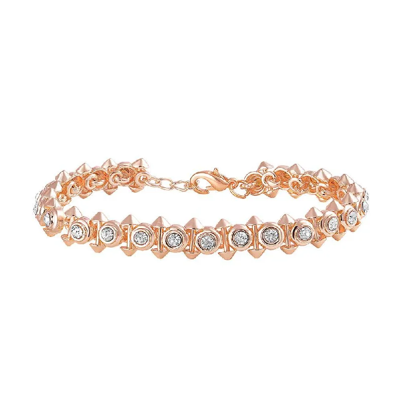 Sparkle In Style With Our Best Jewelry Deals Mahi Dual Side Spikes Ethereal Solitaire Crystal Adjustable Bracelet for Women (BR1100448ZWhi) Sparkle In Style With Our Best Jewelry Deals Mahi Dual Side Spikes Ethereal Solitaire Crystal Adjustable Bracelet for Women (BR1100448ZWhi)