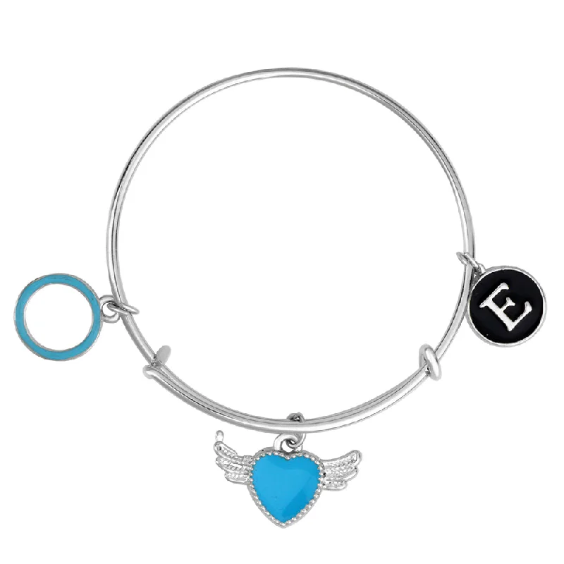 Shop Fine Jewelry With Exclusive Savings Mahi E Letter Circle & Heart Wing Shaped Rhodium Plated Enamel Work Charms Kids Bracelets for Kids (BRK1100963R) Shop Fine Jewelry With Exclusive Savings Mahi E Letter Circle & Heart Wing Shaped Rhodium Plated Enamel Work Charms Kids Bracelets for Kids (BRK1100963R)