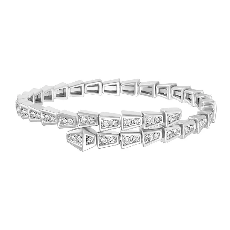Bohemian-Inspired Jewelry For Free-Spirited Fashion Mahi Eternal Love Delightful Kada Bracelet with White Crystals for women (BR1100451RWhi) Bohemian-Inspired Jewelry For Free-Spirited Fashion Mahi Eternal Love Delightful Kada Bracelet with White Crystals for women (BR1100451RWhi)