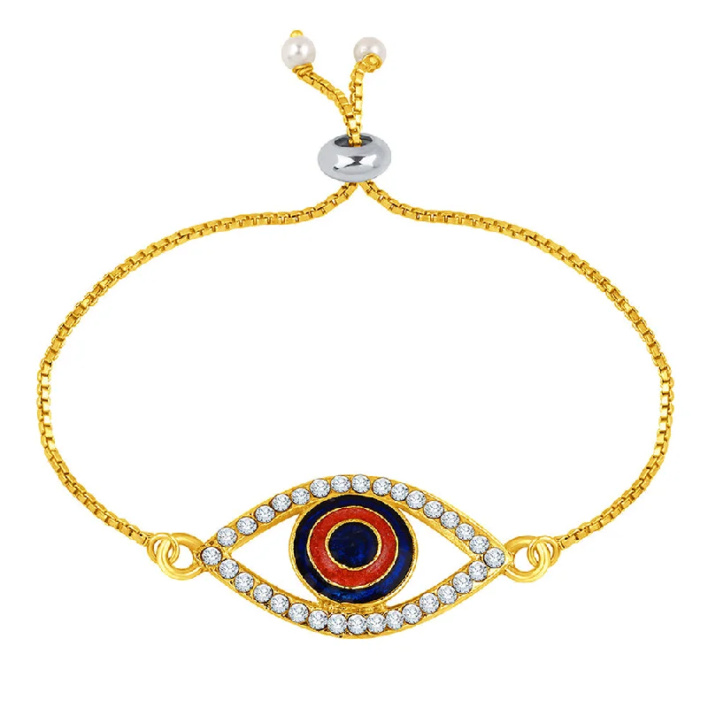 Timeless Beauty, Unbeatable Deals – Jewelry Sale On Mahi Golden Color Red and Blue Meenakari work Evil Eye Adjustable Bracelet with Crystalsfor Girls (BR1100469G) Timeless Beauty, Unbeatable Deals – Jewelry Sale On Mahi Golden Color Red and Blue Meenakari work Evil Eye Adjustable Bracelet with Crystalsfor Girls (BR1100469G)
