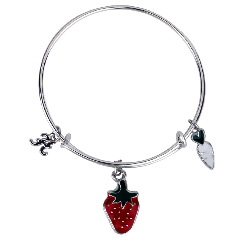 Handcrafted Beauty At Affordable Prices Mahi H Letter Strawberry & Radish Shaped Rhodium Plated Enamel Work Charms Kids Bracelets for Kids (BRK1100930R) Handcrafted Beauty At Affordable Prices Mahi H Letter Strawberry & Radish Shaped Rhodium Plated Enamel Work Charms Kids Bracelets for Kids (BRK1100930R)