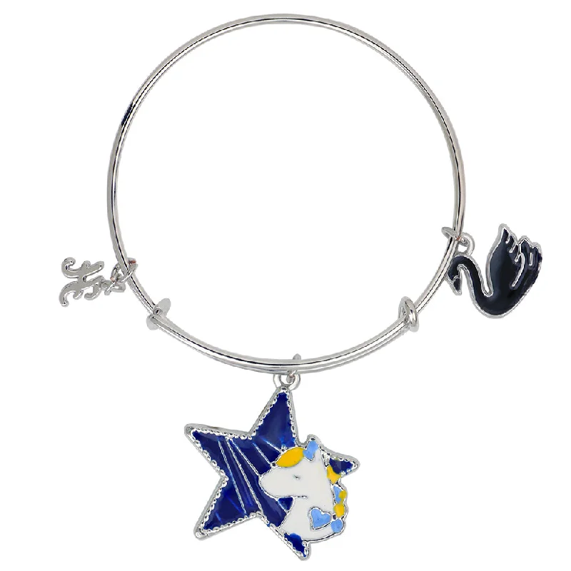Last Chance To Shop High-End Jewelry At Markdown Prices Mahi H Letter Unicorn & Duck Shaped Enamel Work Charm Bracelet with Rhodium Plated for Kids (BRK1100884R) Last Chance To Shop High-End Jewelry At Markdown Prices Mahi H Letter Unicorn & Duck Shaped Enamel Work Charm Bracelet with Rhodium Plated for Kids (BRK1100884R)