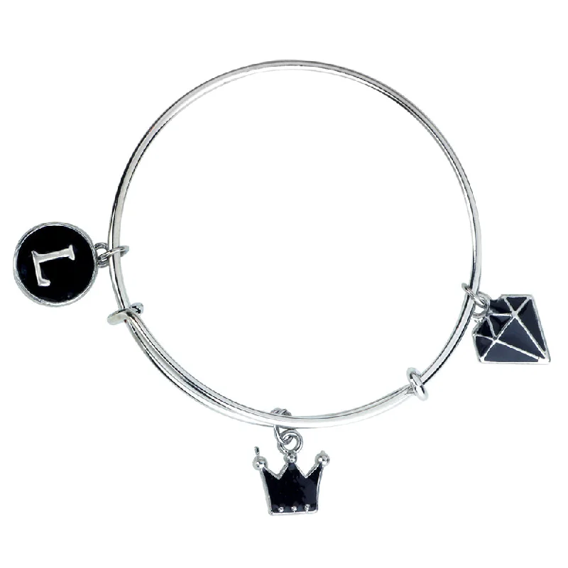 High-End Jewelry, Now More Affordable Than Ever Mahi L Letter King & Diamond Shaped Rhodium Plated Enamel Work Charms Kids Bracelets for Kids (BRK1100937R) High-End Jewelry, Now More Affordable Than Ever Mahi L Letter King & Diamond Shaped Rhodium Plated Enamel Work Charms Kids Bracelets for Kids (BRK1100937R)