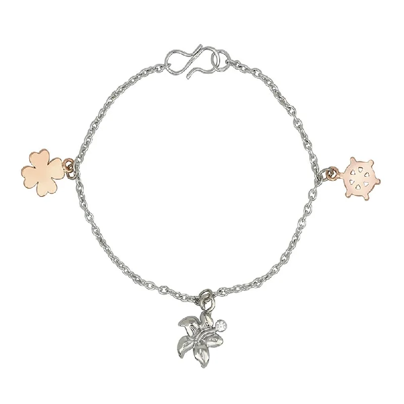 Personalized Engraved Jewelry For Meaningful Gifts Mahi Latest Design Stylish Fashionable Triple Charm Bracelet for Women and Girls (BR1100447M) Personalized Engraved Jewelry For Meaningful Gifts Mahi Latest Design Stylish Fashionable Triple Charm Bracelet for Women and Girls (BR1100447M)