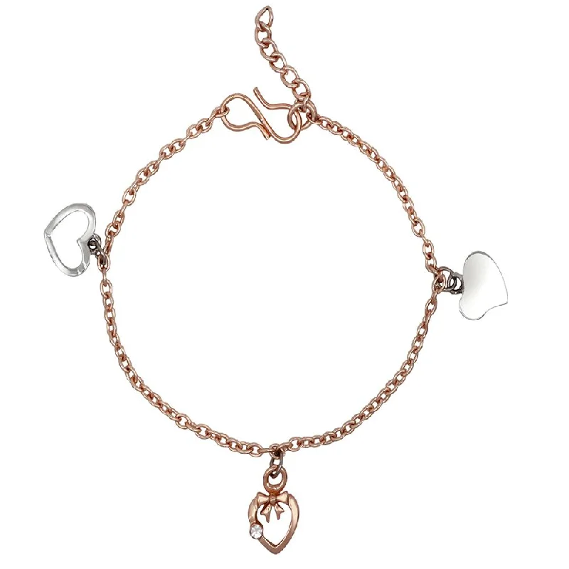 Versatile Layering Jewelry For Effortless Chic Mahi Latest Design Stylish Fashionable Triple Heart Charm Bracelet for Women and Girls (BR1100446M) Versatile Layering Jewelry For Effortless Chic Mahi Latest Design Stylish Fashionable Triple Heart Charm Bracelet for Women and Girls (BR1100446M)