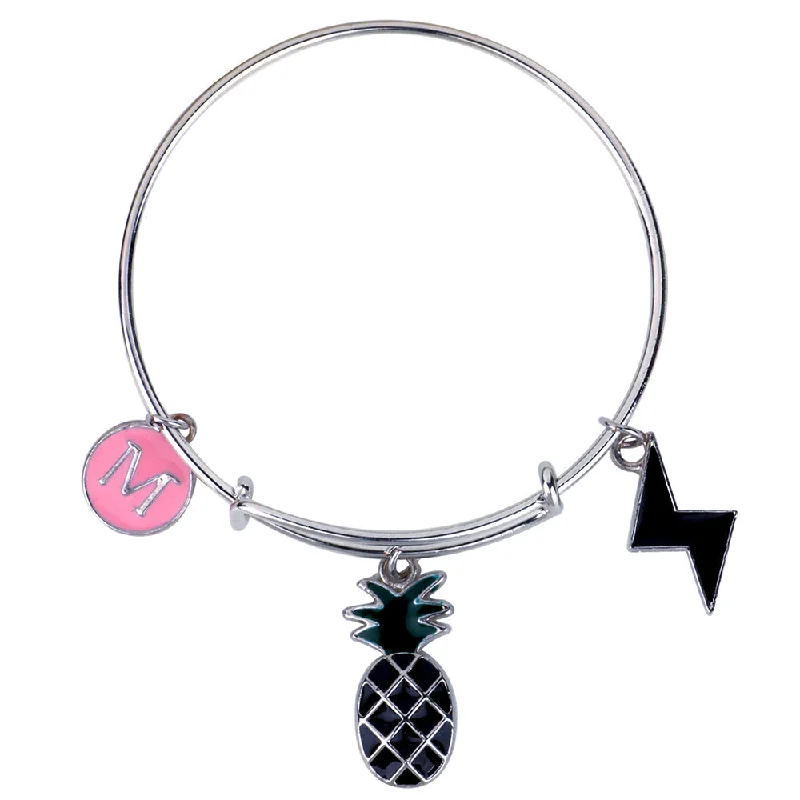 Jewelry Deals That Sparkle – Shop Today Mahi M Letter & Pineapple Shaped Rhodium Plated Enamel Work Charms Kids Bracelets for Kids (BRK1100929R) Jewelry Deals That Sparkle – Shop Today Mahi M Letter & Pineapple Shaped Rhodium Plated Enamel Work Charms Kids Bracelets for Kids (BRK1100929R)