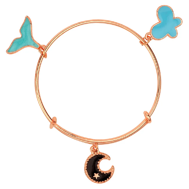 Flash Sale On Stunning Jewelry – Limited Stock Available Mahi Moon & Butterfly Shaped Rose Gold Plated Enamel Work Charms Bracelet for Girls (BRK1100854Z) Flash Sale On Stunning Jewelry – Limited Stock Available Mahi Moon & Butterfly Shaped Rose Gold Plated Enamel Work Charms Bracelet for Girls (BRK1100854Z)