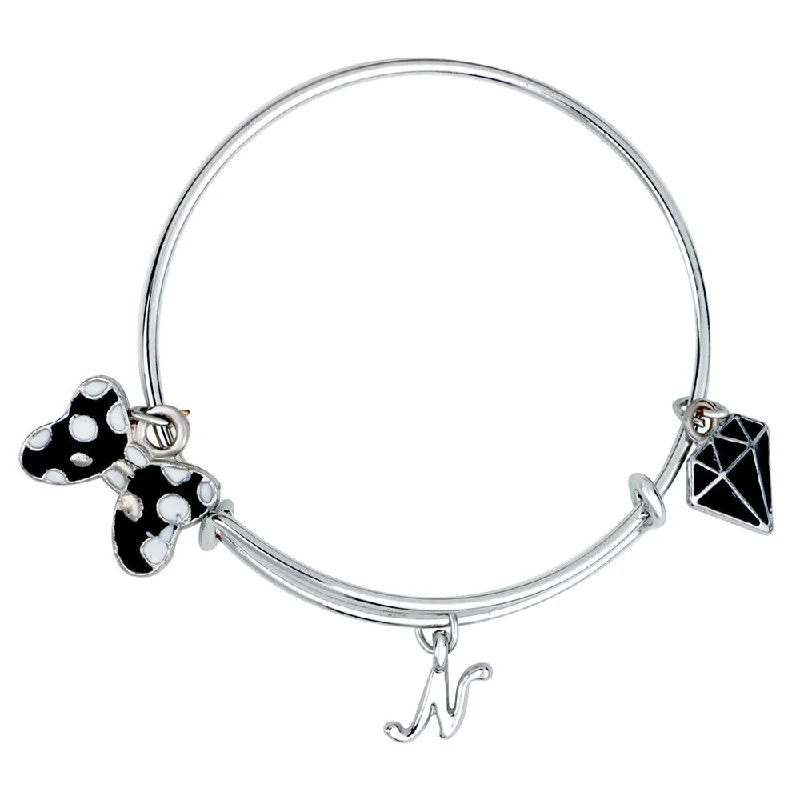 High-Quality Jewelry At A Fraction Of The Cost Mahi N Letter Diamond & Boo Shaped Rhodium Plated Enamel Work Charms Kids Bracelets for Kids (BRK1100954R) High-Quality Jewelry At A Fraction Of The Cost Mahi N Letter Diamond & Boo Shaped Rhodium Plated Enamel Work Charms Kids Bracelets for Kids (BRK1100954R)