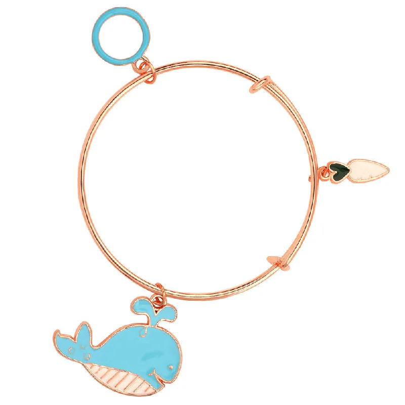 Unbeatable Offers On Luxury And Everyday Jewelry Mahi Raddish & Fish Shaped Rose Gold Plated Enamel Work Charms Bracelet for Kids (BRK1100843Z) Unbeatable Offers On Luxury And Everyday Jewelry Mahi Raddish & Fish Shaped Rose Gold Plated Enamel Work Charms Bracelet for Kids (BRK1100843Z)