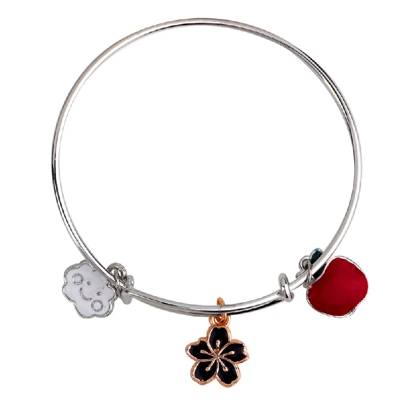 Make Your Outfit Shine With Discounted Jewelry Mahi Rhodium Plated, Cloud Apple & Floral Shaped Enamel Work Charms Kids Bracelets for Girls (BRK1100932M) Make Your Outfit Shine With Discounted Jewelry Mahi Rhodium Plated, Cloud Apple & Floral Shaped Enamel Work Charms Kids Bracelets for Girls (BRK1100932M)