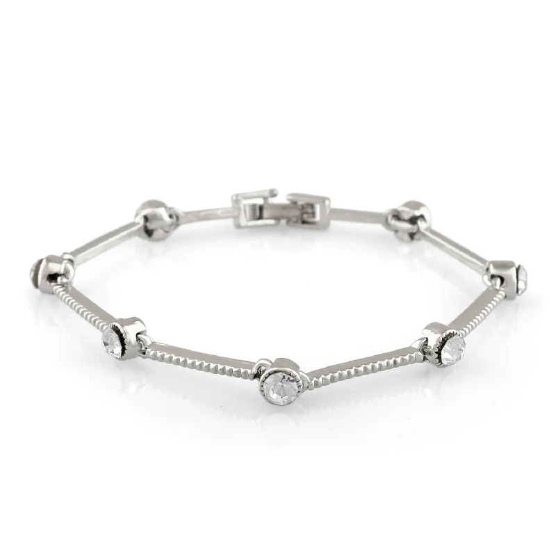 Affordable Glamour – Premium Jewelry For Less Mahi Rhodium Plated Elegant Valentine special Crystal Bracelet for girls and women - BR1100344RWhi Affordable Glamour – Premium Jewelry For Less Mahi Rhodium Plated Elegant Valentine special Crystal Bracelet for girls and women - BR1100344RWhi