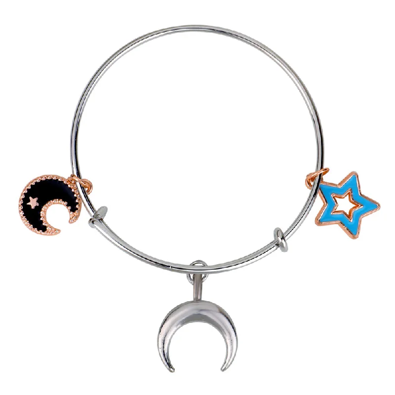 Jewelry Deals That Outshine The Rest Mahi Rhodium Plated Moon & Star Shaped Colorful Enamel Work Charms Kids Bracelets for Kids (BRK1100920M) Jewelry Deals That Outshine The Rest Mahi Rhodium Plated Moon & Star Shaped Colorful Enamel Work Charms Kids Bracelets for Kids (BRK1100920M)