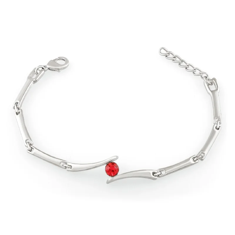 Shine Without Limits – Jewelry Sale Happening Now Mahi Rhodium Plated Pink Solitaire Crystal Bracelet for girls and women - BR1100342RPin Shine Without Limits – Jewelry Sale Happening Now Mahi Rhodium Plated Pink Solitaire Crystal Bracelet for girls and women - BR1100342RPin