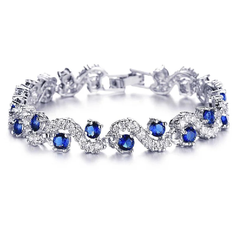 Affordable Elegance – Premium Jewelry At Special Prices Mahi Rich Royal Blue Crystals Bracelet - BR1100276R Affordable Elegance – Premium Jewelry At Special Prices Mahi Rich Royal Blue Crystals Bracelet - BR1100276R