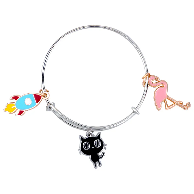 Discounted Jewelry For A Glamorous Look Mahi Rocket Cat & Swarn Shaped Enamel Work Charms Kids Bracelets for Girls (BRK1100989M) Discounted Jewelry For A Glamorous Look Mahi Rocket Cat & Swarn Shaped Enamel Work Charms Kids Bracelets for Girls (BRK1100989M)