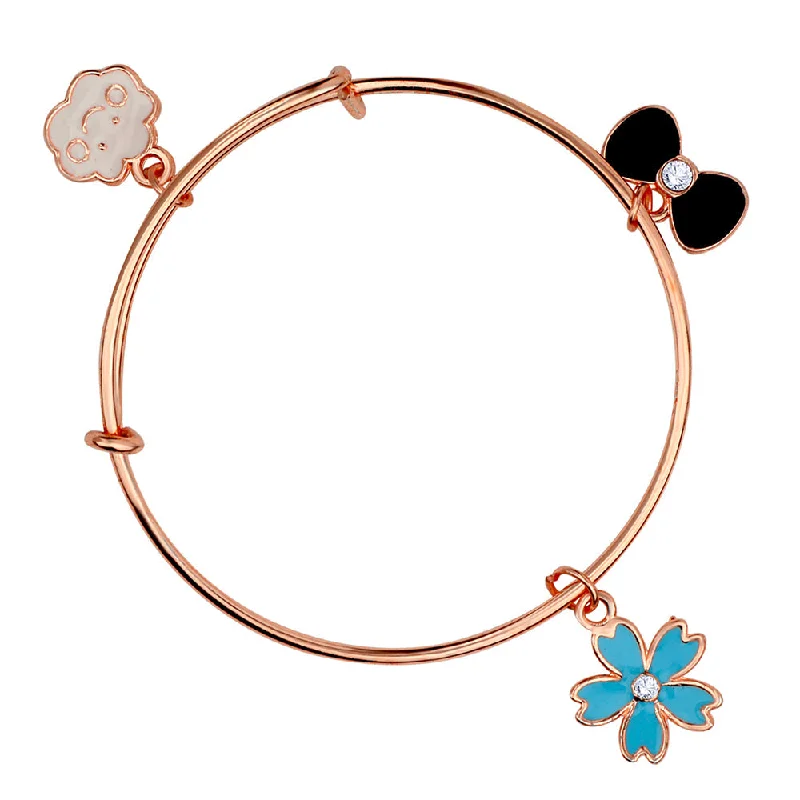 Buy More, Save More On Stunning Jewelry Pieces Mahi Rose Gold Plated Cloud, Flower & Boo Shaped Colorful Enamel Work Charms Kids Bracelets for Girls (BRK1100819Z) Buy More, Save More On Stunning Jewelry Pieces Mahi Rose Gold Plated Cloud, Flower & Boo Shaped Colorful Enamel Work Charms Kids Bracelets for Girls (BRK1100819Z)