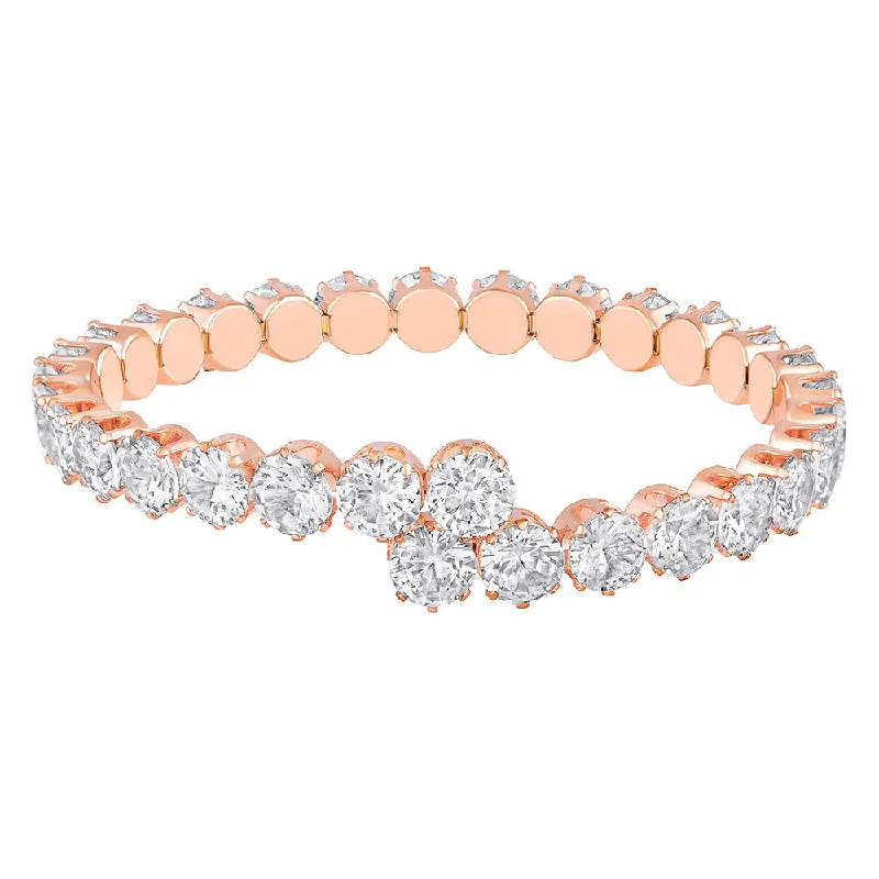 Luxury Jewelry At Budget-Friendly Prices – Grab Yours Now Mahi Rose Gold Plated Eterl Love Delightful Kada Bracelet with White Cubic Zirconia for women (BR1101015ZWhi) Luxury Jewelry At Budget-Friendly Prices – Grab Yours Now Mahi Rose Gold Plated Eterl Love Delightful Kada Bracelet with White Cubic Zirconia for women (BR1101015ZWhi)