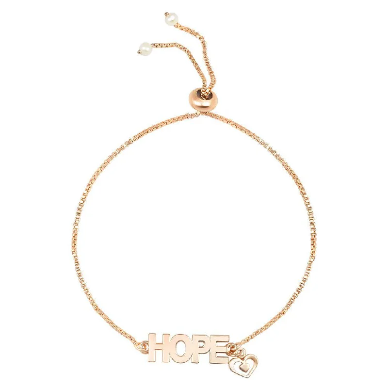 Don't Miss Out – Shop Elegant Jewelry For Less Mahi Rose Gold Plated Inspirational Word Hope and Heart Adjustable Bracelet for Women (BR1100457Z) Don't Miss Out – Shop Elegant Jewelry For Less Mahi Rose Gold Plated Inspirational Word Hope and Heart Adjustable Bracelet for Women (BR1100457Z)