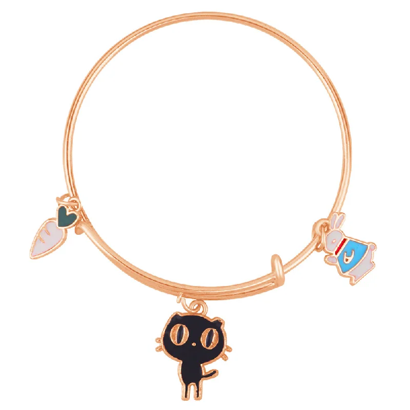 Affordable Glamour – Premium Jewelry At Special Prices Mahi Rose Gold Plated Rabit Radish & Cat Shaped Enamel Work Charms Kids Bracelets for Girls (BRK1101000Z) Affordable Glamour – Premium Jewelry At Special Prices Mahi Rose Gold Plated Rabit Radish & Cat Shaped Enamel Work Charms Kids Bracelets for Girls (BRK1101000Z)