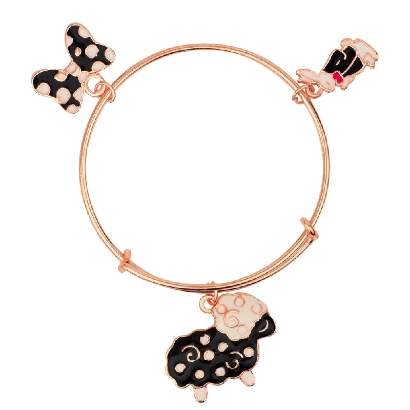 Waterproof Stainless Steel Jewelry For Lasting Beauty Mahi Rose Gold Plated Rabit Ship & Butterfly Shaped Colorful Enamel Work Charms Kids Bracelets for Girls (BRK1100829Z) Waterproof Stainless Steel Jewelry For Lasting Beauty Mahi Rose Gold Plated Rabit Ship & Butterfly Shaped Colorful Enamel Work Charms Kids Bracelets for Girls (BRK1100829Z)