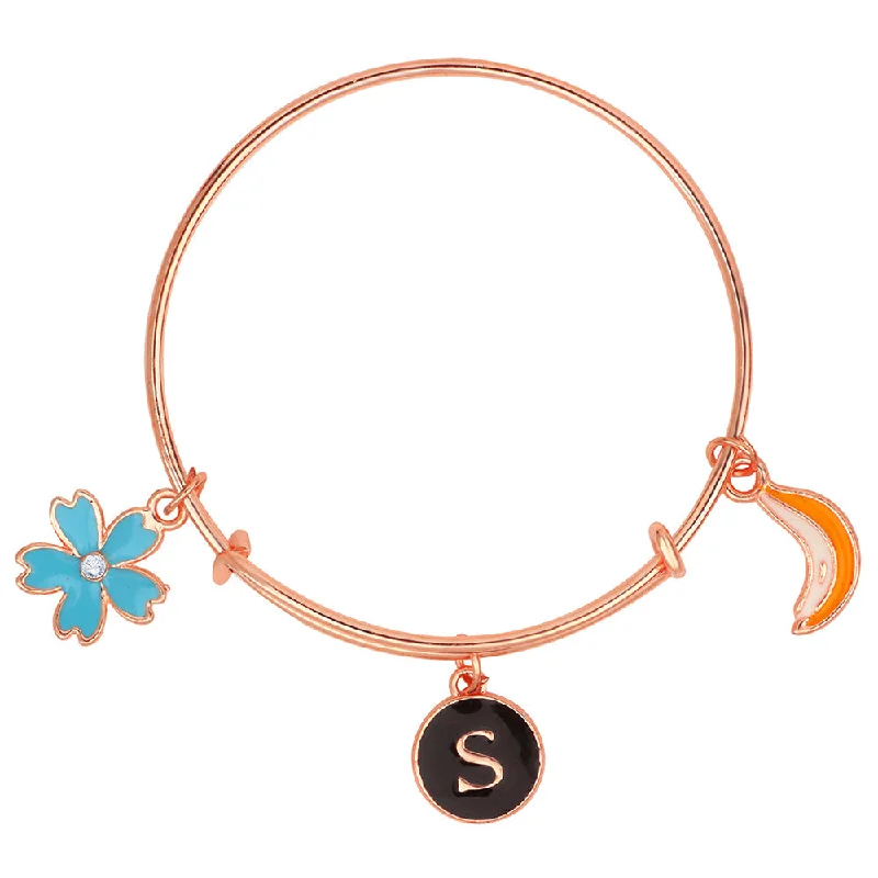 Shop High-Quality Jewelry At Jaw-Dropping Discounts Mahi S Letter Banana & Floral Shaped Enamel Work Charm Bracelet with Rose Gold Plated for Kids (BRK1100874Z) Shop High-Quality Jewelry At Jaw-Dropping Discounts Mahi S Letter Banana & Floral Shaped Enamel Work Charm Bracelet with Rose Gold Plated for Kids (BRK1100874Z)