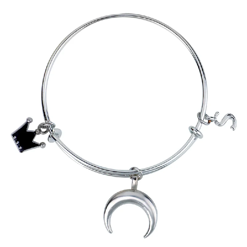 Big Discounts On Elegant Jewelry Collections Mahi S Letter & King Shaped Rhodium Plated Enamel Work Charms Kids Bracelets for Kids (BRK1100927R) Big Discounts On Elegant Jewelry Collections Mahi S Letter & King Shaped Rhodium Plated Enamel Work Charms Kids Bracelets for Kids (BRK1100927R)