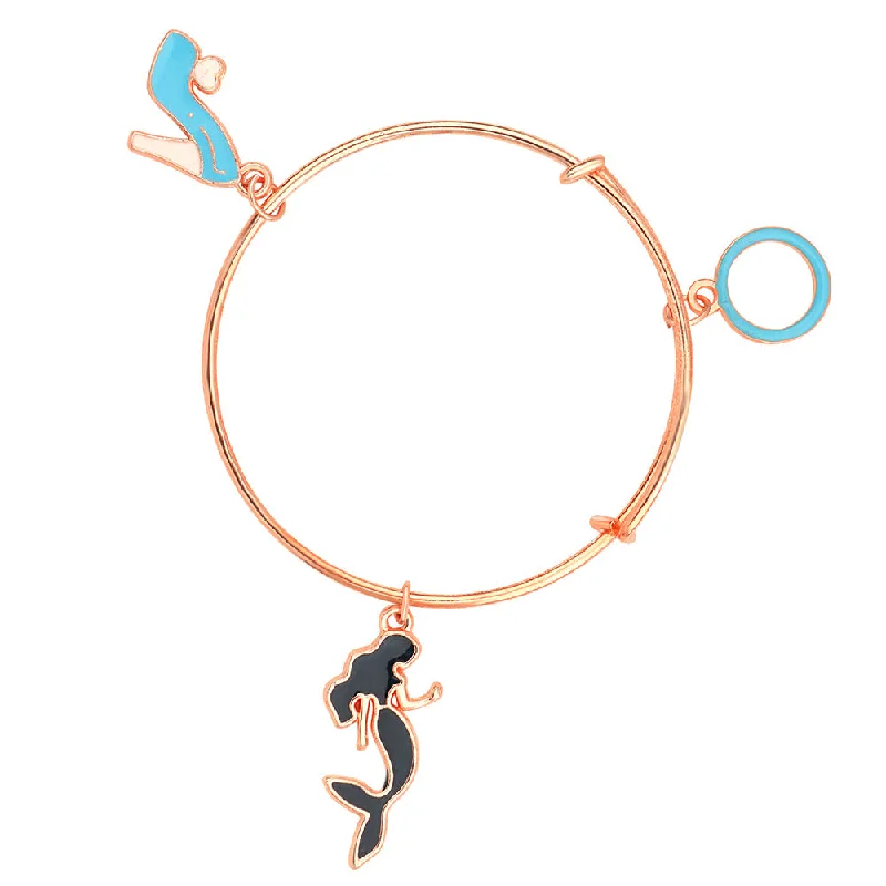 Timeless Jewelry, Timeless Savings – Don't Wait Mahi Sandal & Mermaid Shaped Rose Gold Plated Enamel Work Charms Bracelet for Girls (BRK1100847Z) Timeless Jewelry, Timeless Savings – Don't Wait Mahi Sandal & Mermaid Shaped Rose Gold Plated Enamel Work Charms Bracelet for Girls (BRK1100847Z)