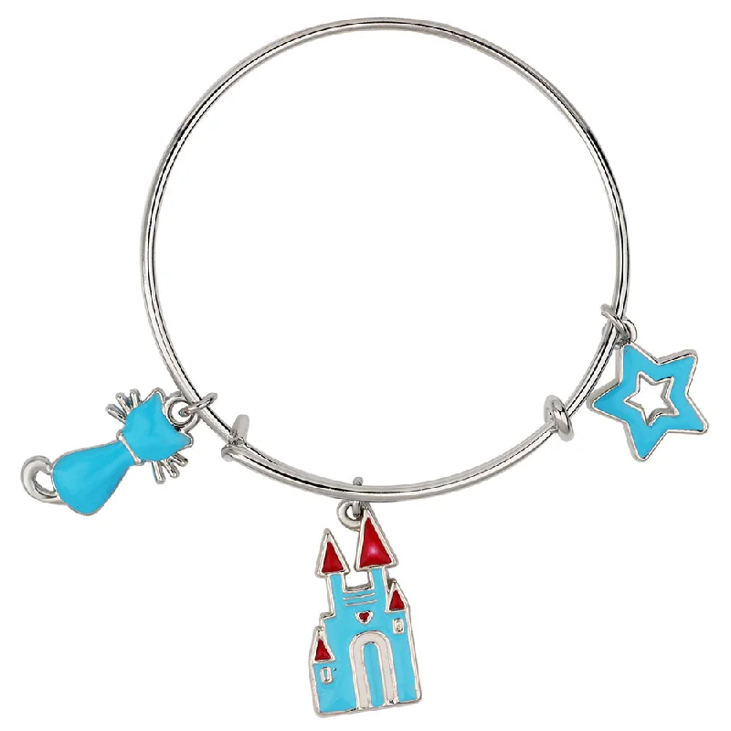 Your Perfect Accessory Now At The Best Price Mahi Staer & Cat Shaped Rhodium Plated Enamel Work Charms Bracelet for Kids (BRK1100883R) Your Perfect Accessory Now At The Best Price Mahi Staer & Cat Shaped Rhodium Plated Enamel Work Charms Bracelet for Kids (BRK1100883R)