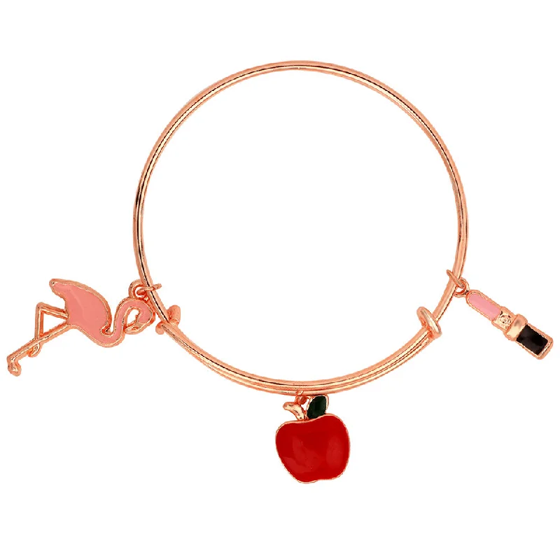 Once-A-Year Jewelry Sale – Grab Your Favorites Now Mahi Swan & Apple Shape Rose Gold Plated Enamel Work Charms Bracelet for Kids (BRK1100863Z) Once-A-Year Jewelry Sale – Grab Your Favorites Now Mahi Swan & Apple Shape Rose Gold Plated Enamel Work Charms Bracelet for Kids (BRK1100863Z)