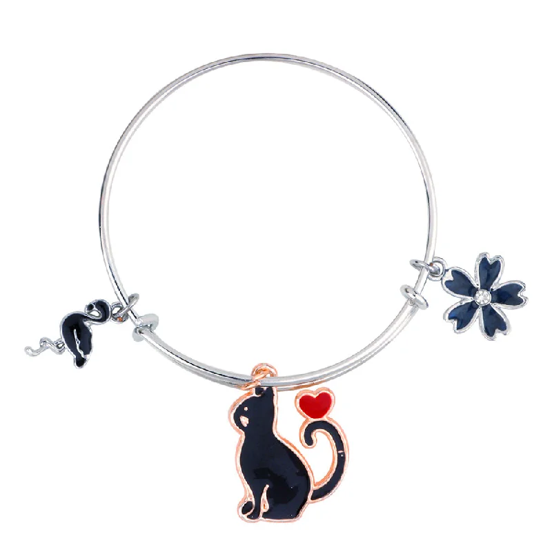 Huge Savings On Timeless Jewelry Collections Mahi Swarn Cat & Floral Shaped Enamel Work Charms Kids Bracelets for Girls (BRK1100982M) Huge Savings On Timeless Jewelry Collections Mahi Swarn Cat & Floral Shaped Enamel Work Charms Kids Bracelets for Girls (BRK1100982M)