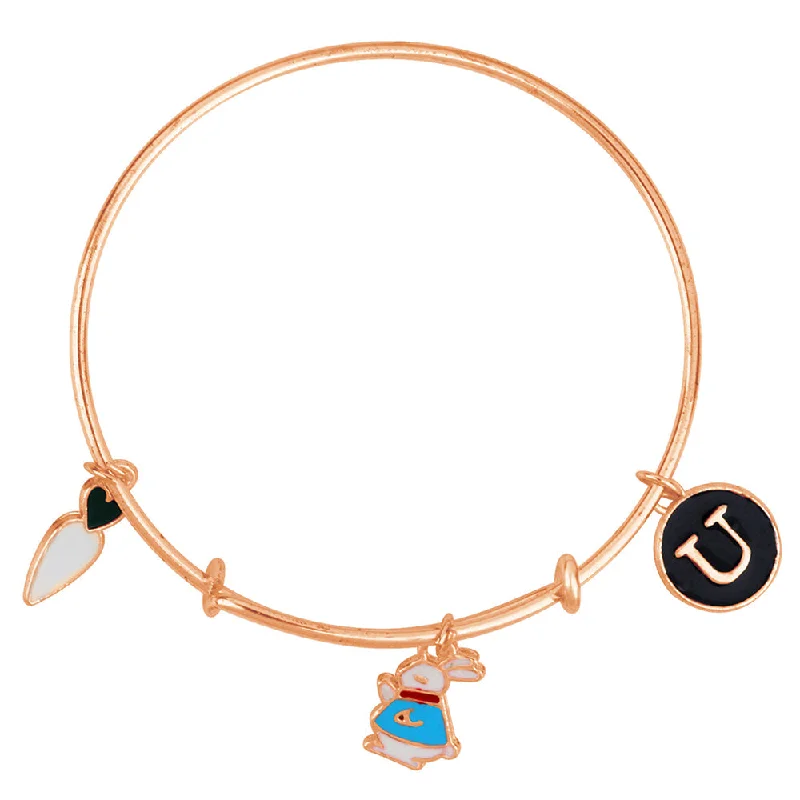Bestselling Jewelry At Special Promotional Rates Mahi U Letter Rabit & Radish Shaped Rose Gold Plated Enamel Work Charms Kids Bracelets for Kids (BRK1100976Z) Bestselling Jewelry At Special Promotional Rates Mahi U Letter Rabit & Radish Shaped Rose Gold Plated Enamel Work Charms Kids Bracelets for Kids (BRK1100976Z)