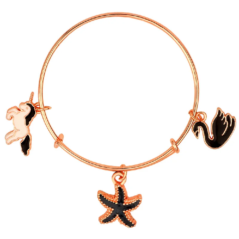 Discover Unique Jewelry With Special Limited-Time Offers Mahi Unicorn Duck & Starfish Shaped Rose Gold Plated Enamel Work Charm Bracelet for Girls (BRK1100870Z) Discover Unique Jewelry With Special Limited-Time Offers Mahi Unicorn Duck & Starfish Shaped Rose Gold Plated Enamel Work Charm Bracelet for Girls (BRK1100870Z)